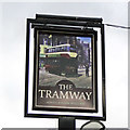 TG5204 : Hanging sign for the Tramway public house by Adrian S Pye