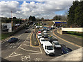 Looking east from the three-way footbridge, Luton