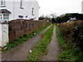 Public footpath at the southern edge of North Cornelly