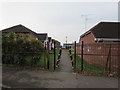 Inwardly-sloping barrier facing Elmgrove Road East, Hardwicke