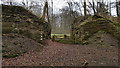 Derelict railway bridge on former Allendale Branch line