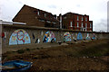 Murals on sea wall at Queenborough