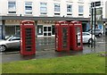 Three phone boxes, Clarendon Avenue