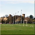 SP2964 : Gulls on the goalposts by Gerald England