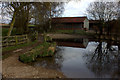 Pond and footbridge, Redbournbury