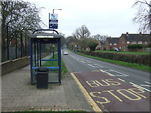 SP2878 : Bus stop and shelter on Tile Hill Lane by JThomas