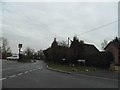 Wood End Lane at the junction of Tithe Road