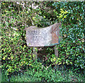 TM0491 : Barbers Farm sign lurking in the hedge by Evelyn Simak