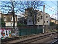 View from a Peterborough-London train - The sandbag building of Holloway