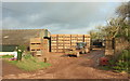 SS7402 : Boxes at Clannaborough Barton by Derek Harper