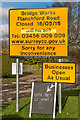 Signs for Flanchford Road closure