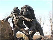 NS6958 : David Livingstone and Lion by frank smith