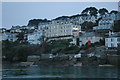 Fowey: approaching Whitehouse Quay on the Polruan ferry, evening