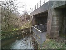 NU1530 : Footway under railway bridge by James Allan