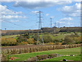 Power line crossing valley