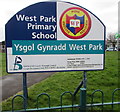 West Park Primary School nameboard, Nottage, Porthcawl