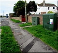 Two telecoms cabinets, West Road, Nottage, Porthcawl