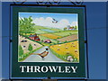 Close up of the village sign for Throwley