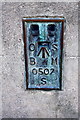 NZ2814 : Benchmark on Market Hall clock tower by Roger Templeman
