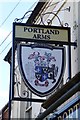 The sign of The Portland Arms