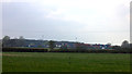 Across the fields towards A41 and container depot