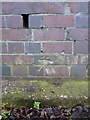 OS benchmark - Erdington, wall on Summer Road by railway bridge