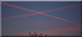 Contrails at sunset - Carlisle - March 2017