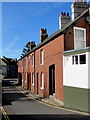 Row of brick houses, Church Street, Axminster