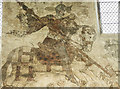 SE7984 : St George wall painting,  Ss Peter & Paul church, Pickering by J.Hannan-Briggs