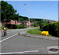 ST2694 : Yellow grit box on a Ty Canol corner, Cwmbran by Jaggery