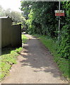 Illegal to ride motor vehicles on this path near Beddick, Cwmbran