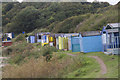 Beach huts at Coldingham Bay