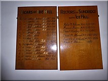 TQ4851 : St Mary, Ide Hill: incumbency boards by Basher Eyre