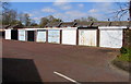 Row of nine lockup garages, Penarth Court, Llanyravon, Cwmbran