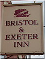 Bristol & Exeter Inn name sign, Bridgwater