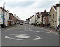 ST3036 : Mini-roundabout in St John Street, Bridgwater by Jaggery