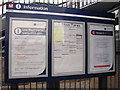 SE1628 : Low Moor station: information board by Stephen Craven