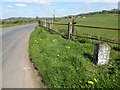 Roadside milestone near Gwernesney