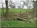 Footbridge at the path junction on Carlton Moor