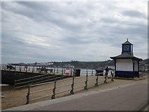 SZ0379 : Pier and shelter with clock turret, Shore Road, Swanage by David Smith