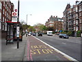 Bus stop and shelter on Finchley Road (A41)