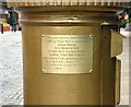 SD7109 : Jason Kenny's gold postbox by Gerald England