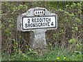 Milestone on Hewell Lane