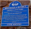 ST2937 : Crowpill Coalyard blue plaque, Bridgwater by Jaggery