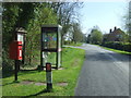 Elizabeth II postbox and telephone box, Grafton Flyford