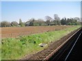 View from a Southampton-Salisbury train - Farmland north of Romsey