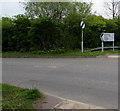 Direction sign 19 miles from Brynmawr and 3 miles from Risca