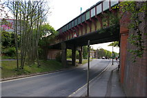 TQ2491 : Northern Line bridge over Bittacy Hill, just outside Mill Hill East station by Christopher Hilton