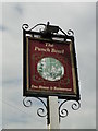 TM0254 : The hanging sign for 'The Punch Bowl' public house by Adrian S Pye
