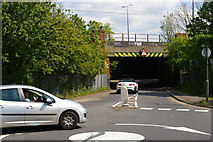 TQ2191 : Railway bridge over Bunn's Lane by Christopher Hilton